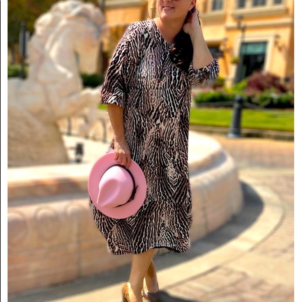 Zadie B’s bubble dress. Cheetah print